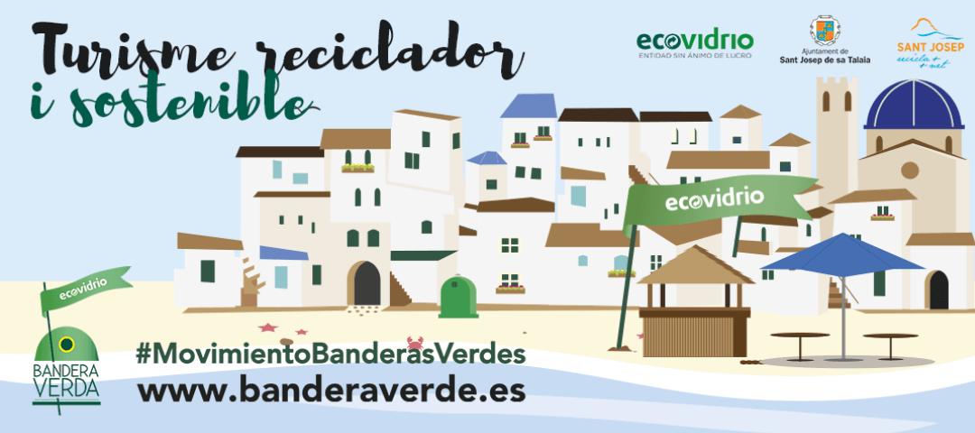 En Sant Josep incentivamos el reciclaje de vidrio con el Movimiento Banderas Verdes